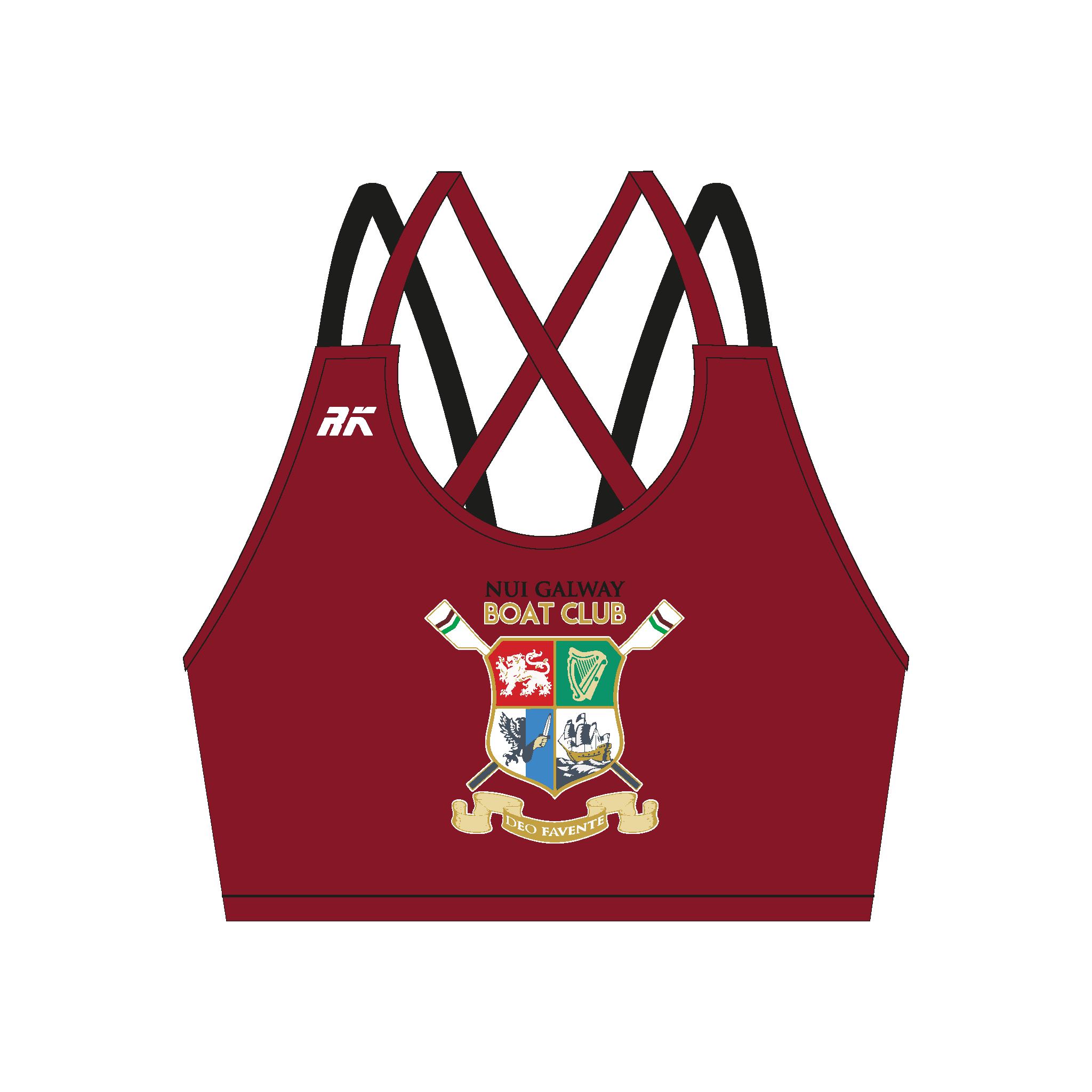 NUIG Boat Club Sports Bra Strappy Back