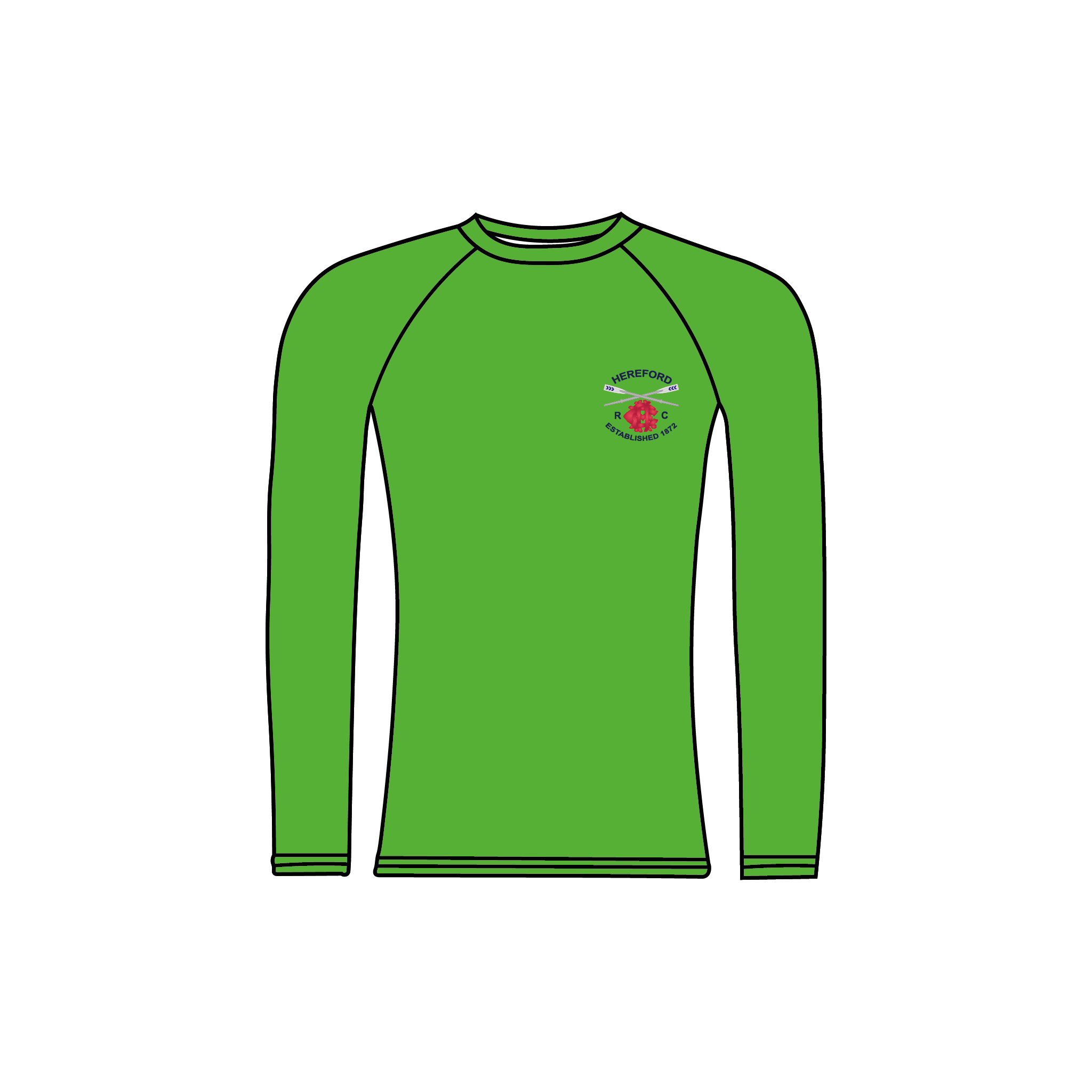 Hereford Rowing Club High Vis Long Sleeve Baselayer