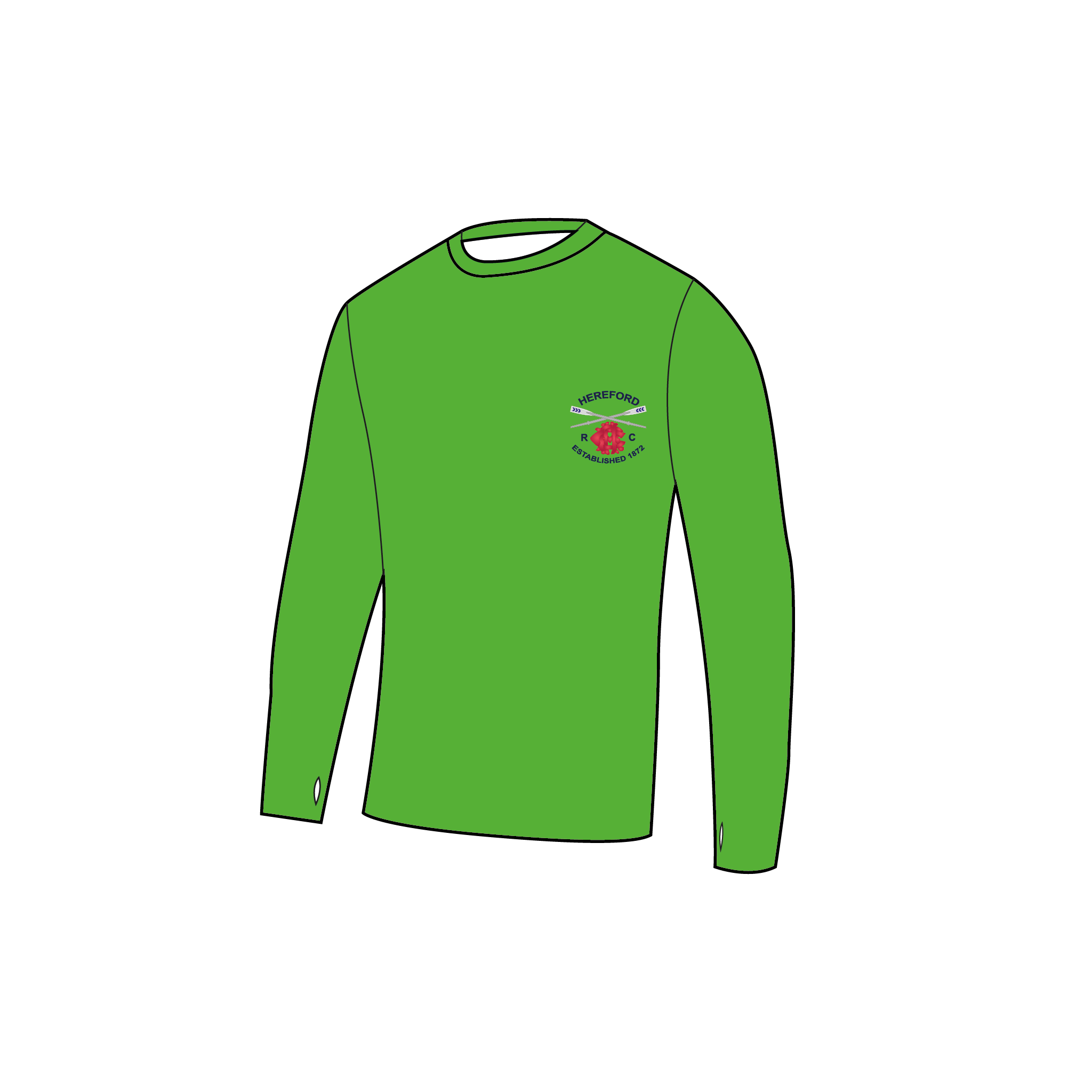 Hereford Rowing Club Bespoke Long Sleeve Gym T-Shirt