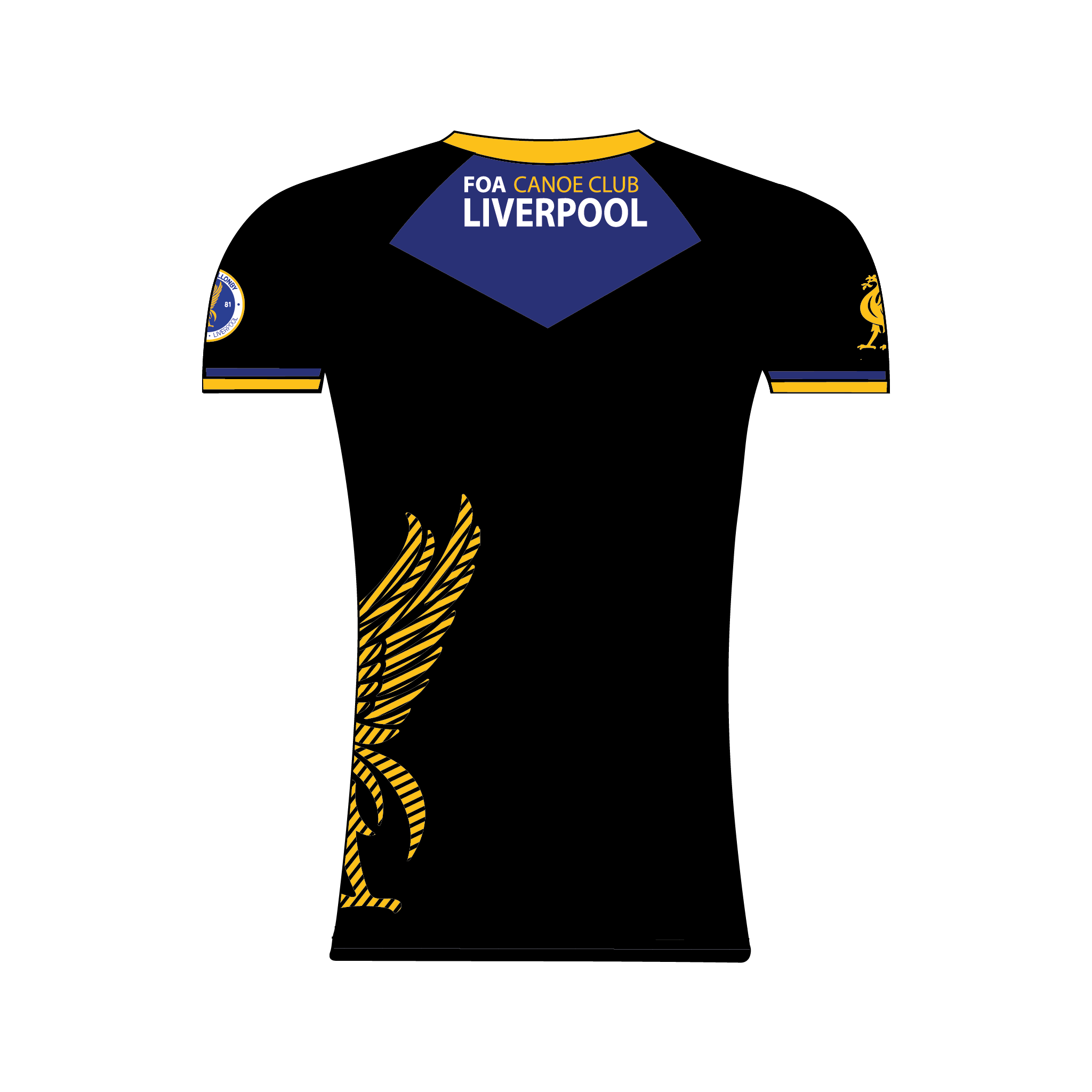 Friends of Allonby Canoe Club Liverpool On Water Competition Lycra Black Short Sleeve 3rd kit