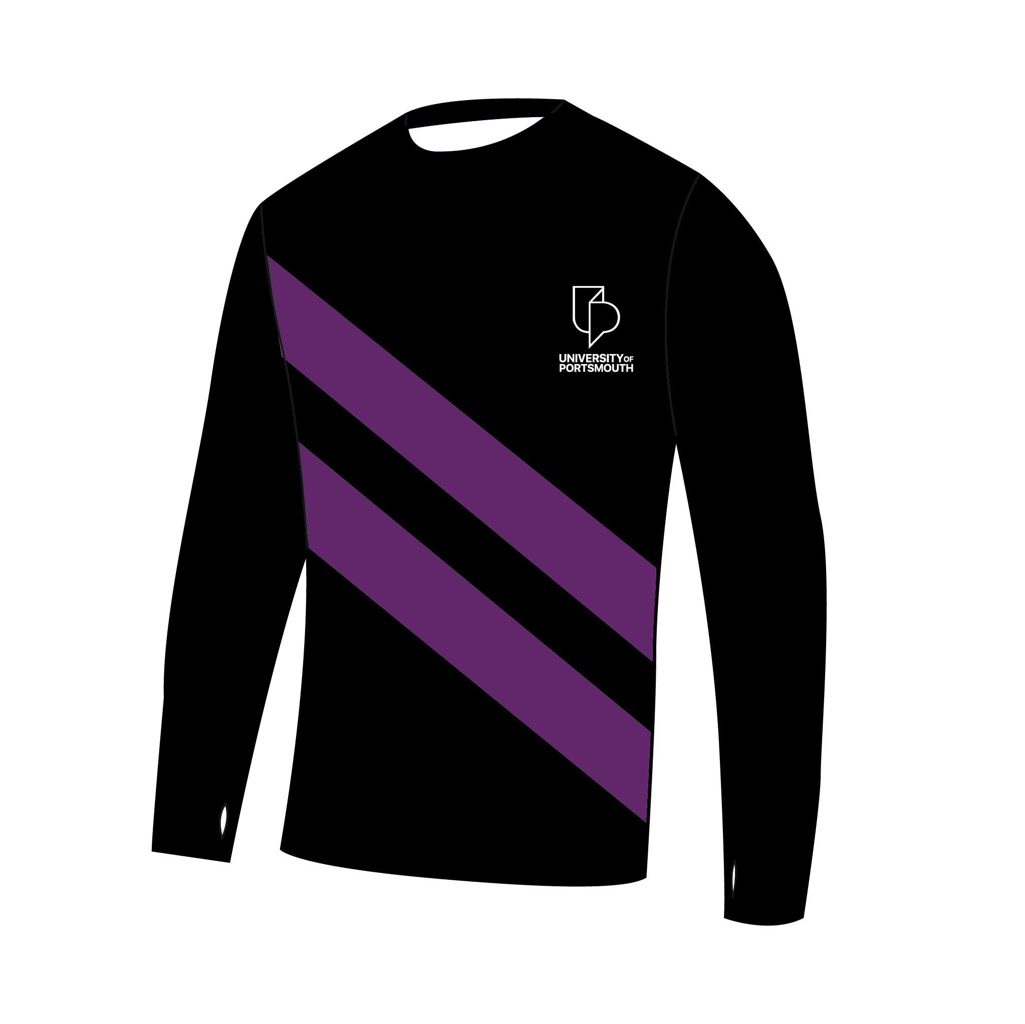 University of Portsmouth Rowing Bespoke Long Sleeve Gym T-Shirt