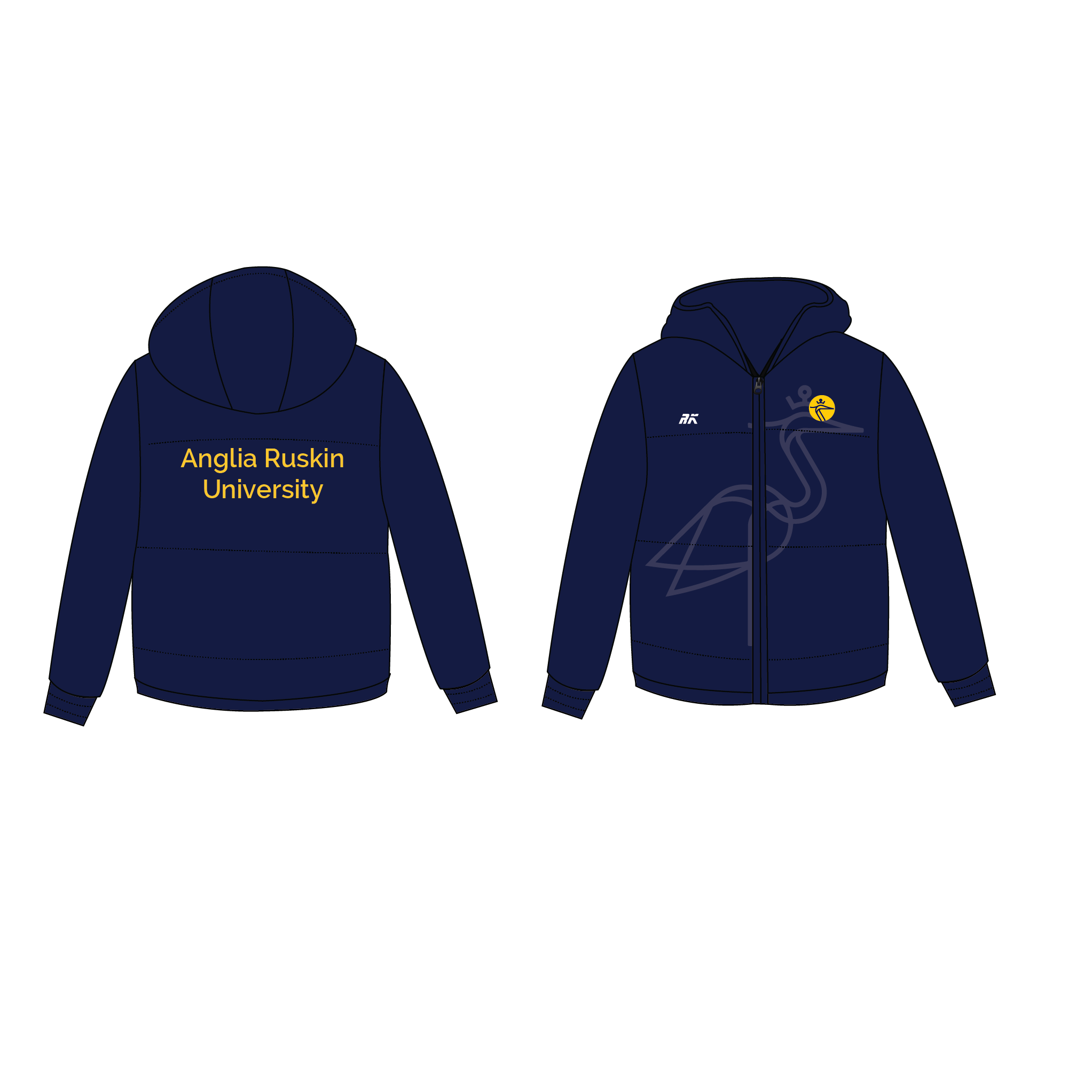 Anglia Ruskin Universtiy Rowing Puffa Jacket