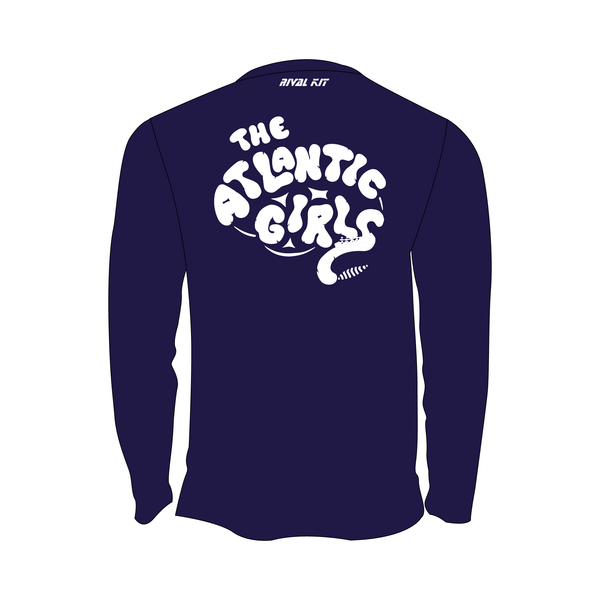 The Atlantic Girls Long Sleeve Navy Gym T-shirt