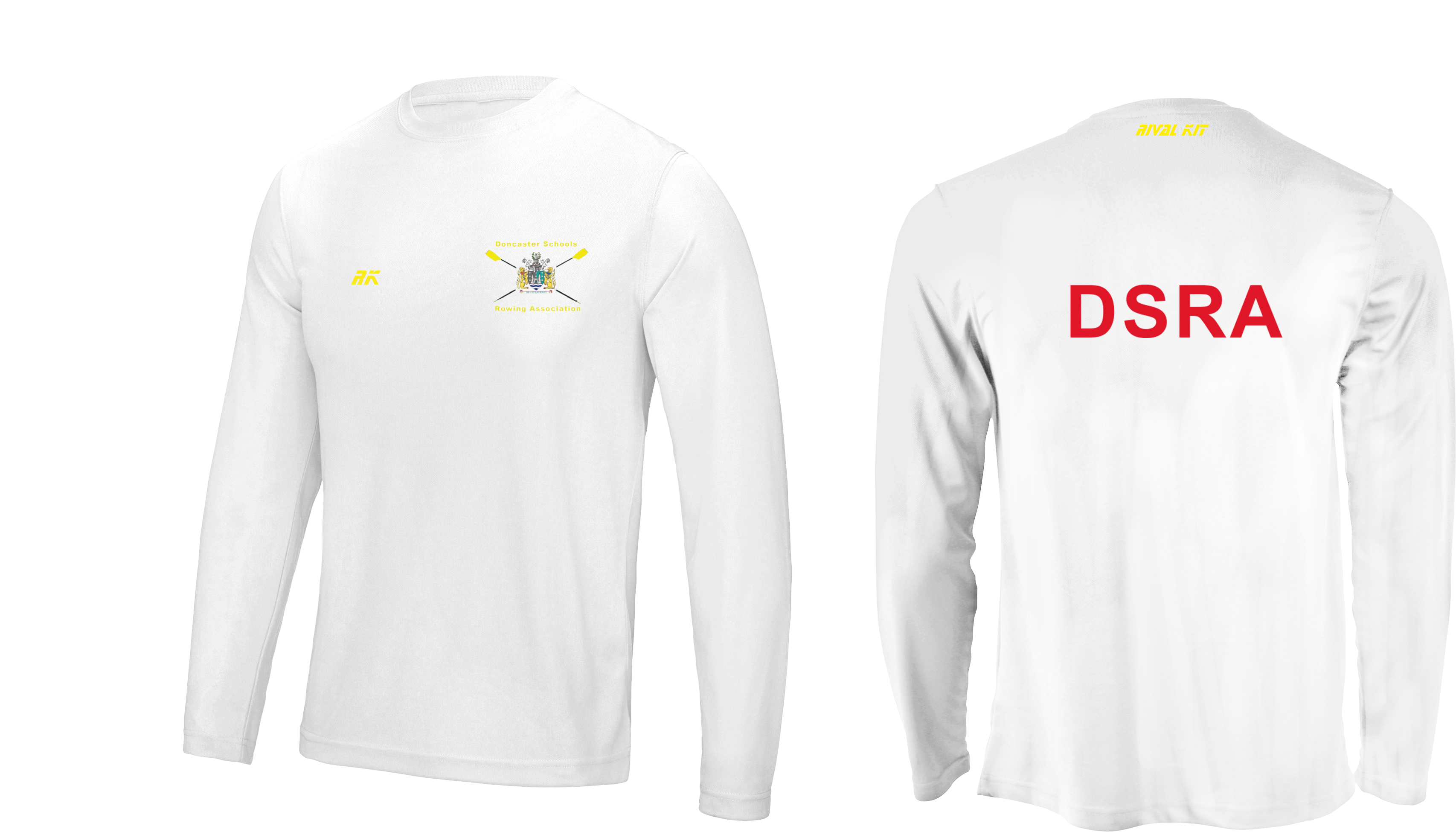 DSRA White Long Sleeve Gym T