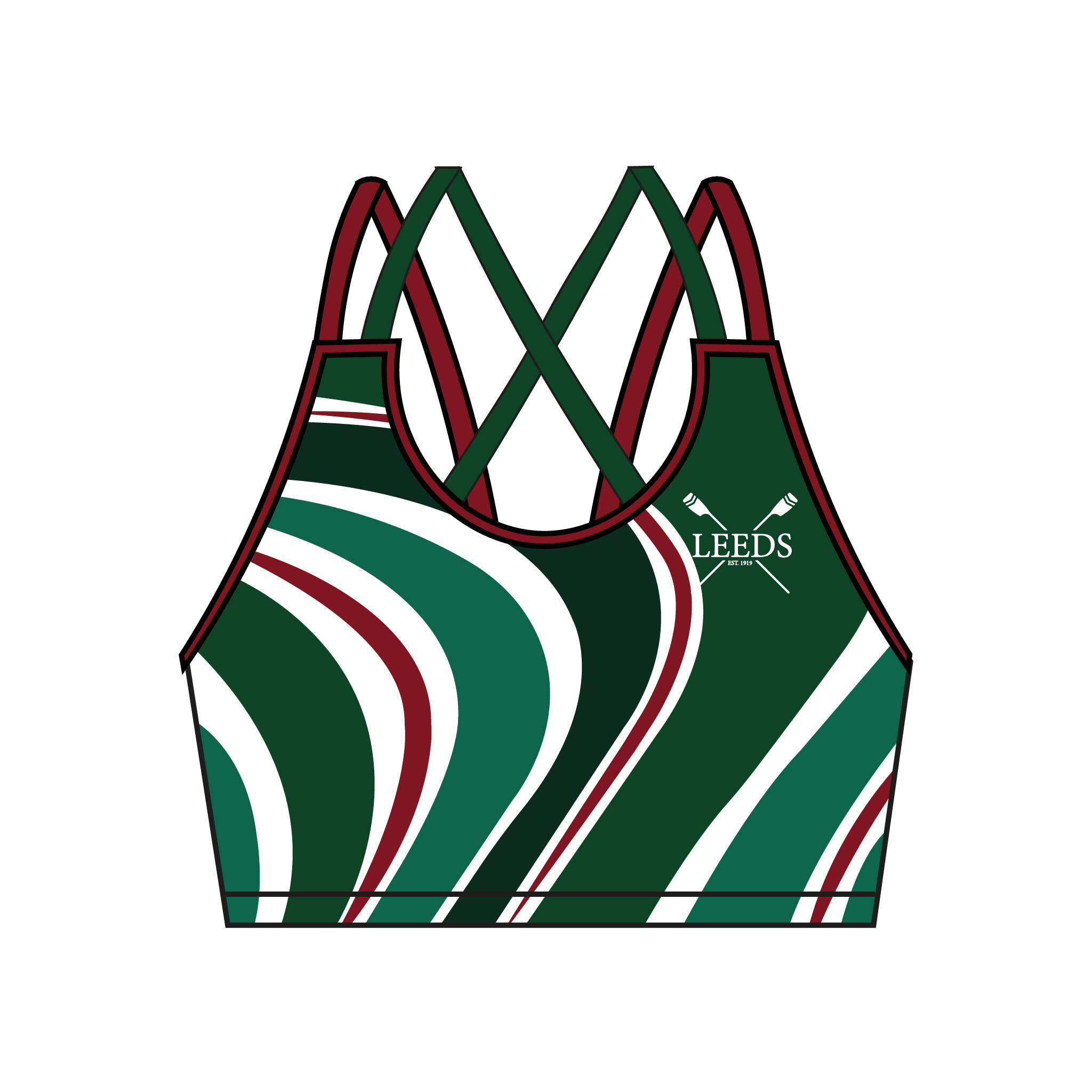 Leeds University Strappy Sports Bra