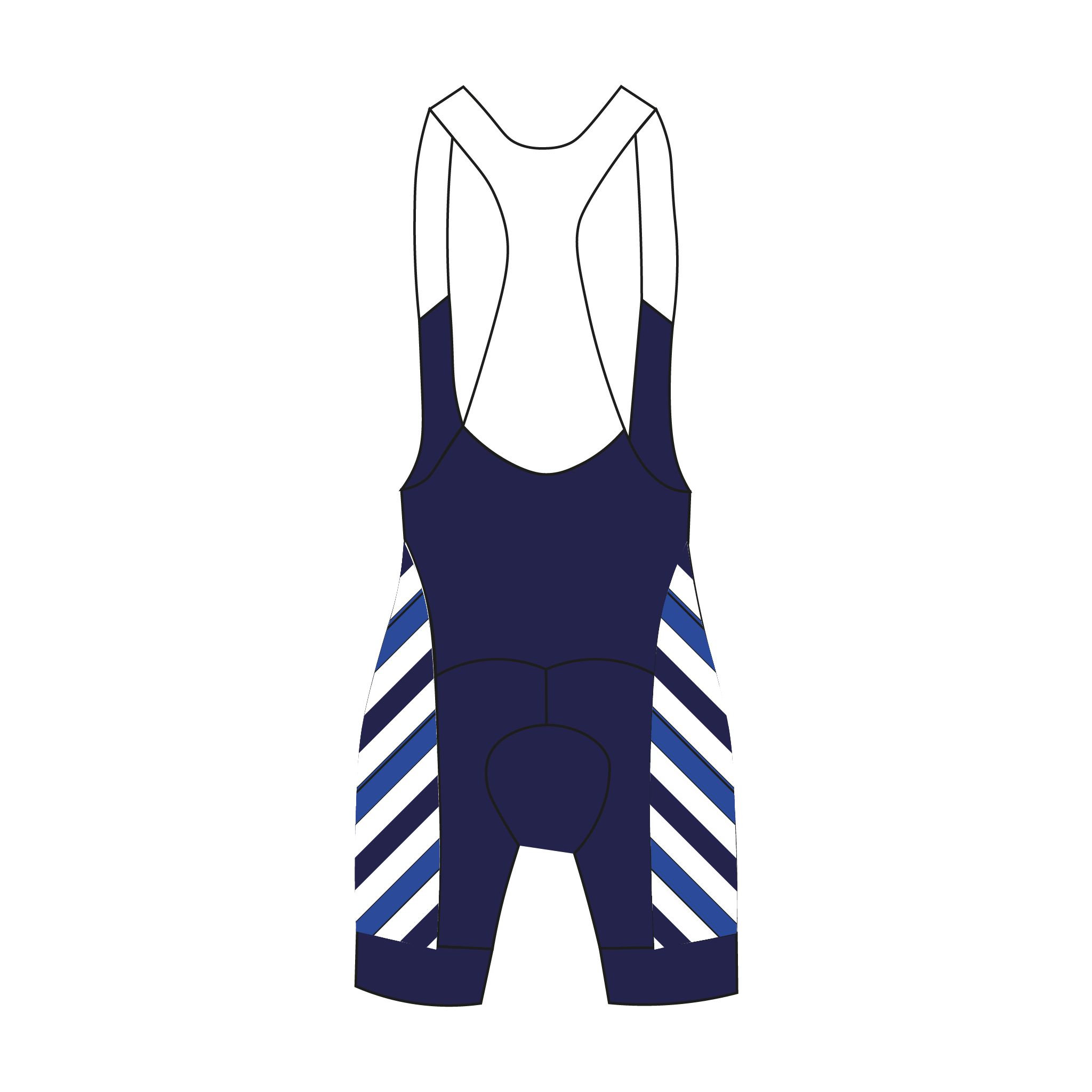 Old Canfordian Boat Club Striped Cycling Bib Shorts